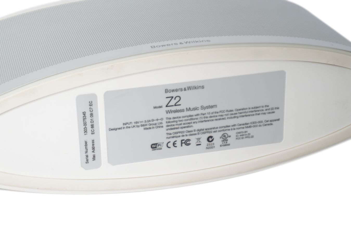 Bowers & Wilkins Z2 Wireless Music System Weiss